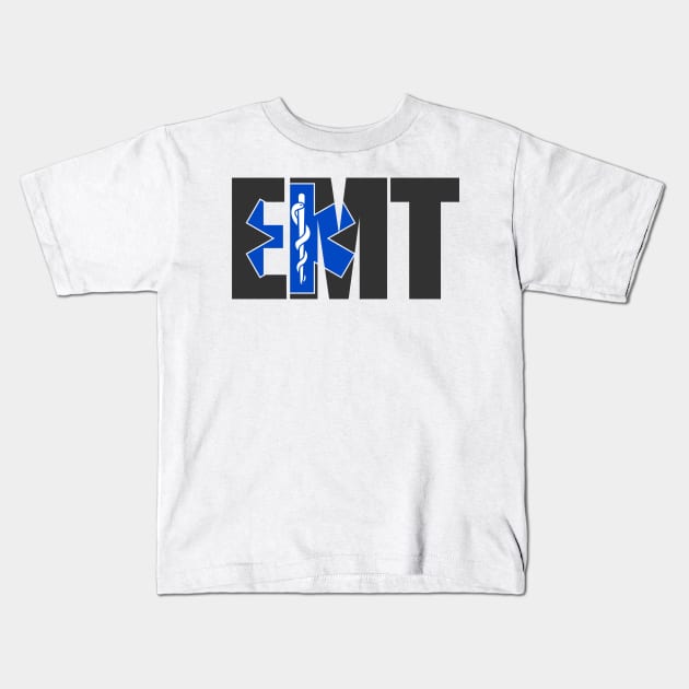 EMT Kids T-Shirt by BlackSideDesign